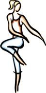 silhouette of a happy dancer