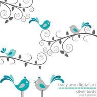 Blue Swirl Clip Art drawing