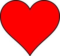Red Heart Outline Clip Art N4
