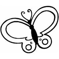 Butterfly Outline Clip Art N4