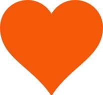 Orange Heart Clip Art N4