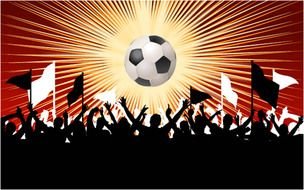 Football Fans Clip Art drawing