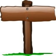 Wood Sign Clip Art N10