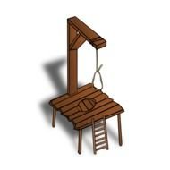 wooden gallows as a picture for clipart