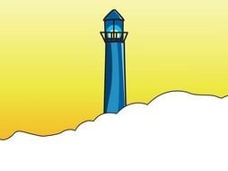 Clip art of Cartoon Lighthouse