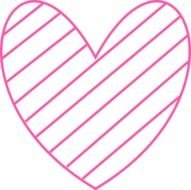 Pink Heart Outline Clip Art N6