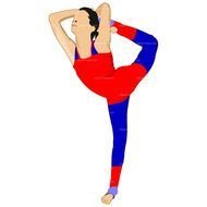 Yoga Girl Clip Art drawing