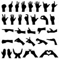 Silhouette Love Hand Sign