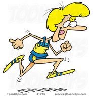 Running Track Cartoon