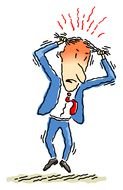 Angry Man Clip Art drawing