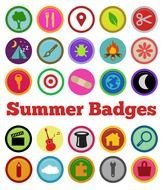 summer Badges drawing