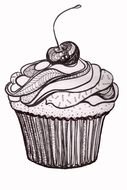 purple Cupcake drawing