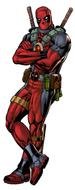 drawn cartoon hero Deadpool