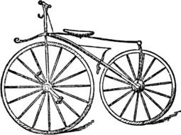 vintage Bicycle with big front wheel