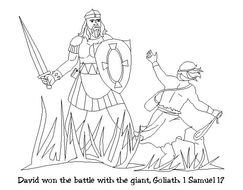 David amp Goliath Coloring Pages