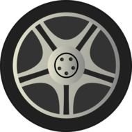 black Car Wheel drawing