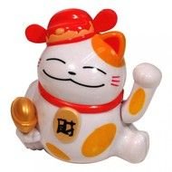 Maneki-neko, beckoning cat, Japanese figurine for lucky charm, talisman