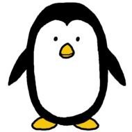 oval cartoon penguin