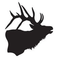 Elk Head Silhouette Clip Art N2