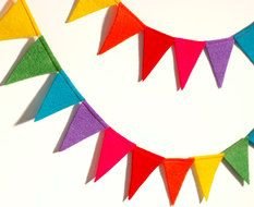 colorful holiday flags as picture for clipart