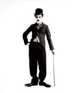 picture of charl chaplin on a white background