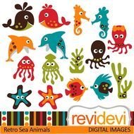 Sea Creature Clip Art N2