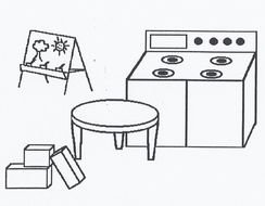 Dramatic Play Center Clip Art Black And White