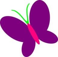 Purple Butterfly Clip Art N11