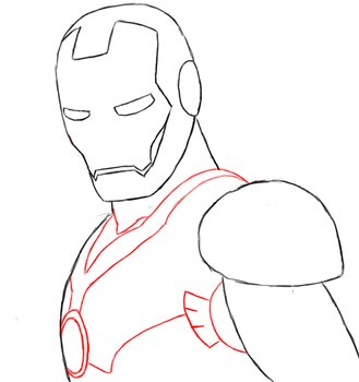 Iron Man Face Drawing N2