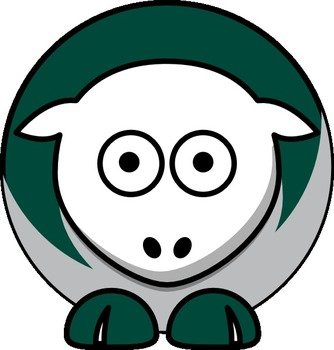 Sheep Wagner Seahawks Team Colors College Football Clip Art