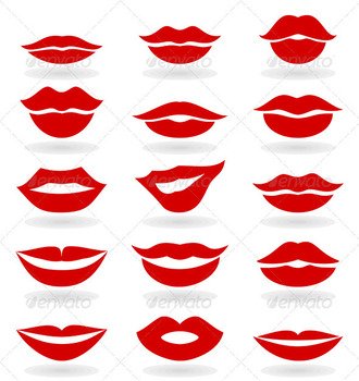 Lips Clip Art Template