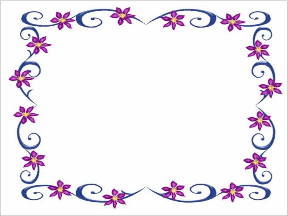Purple Flower Border Clip Art Free N5
