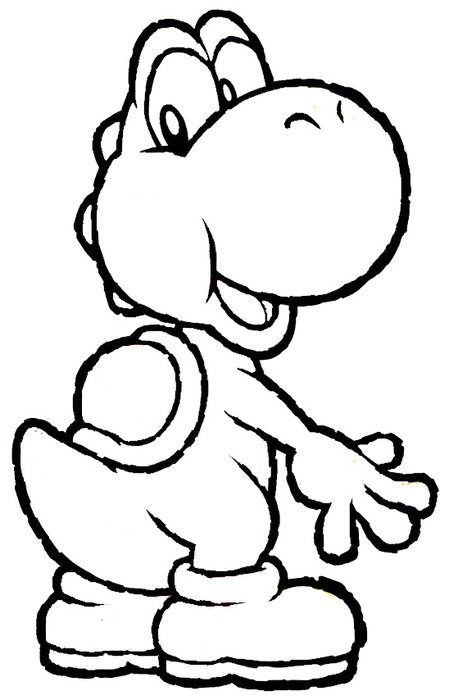 Yoshi as a graphic illustration