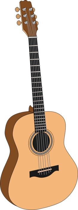 guitar on transparent background