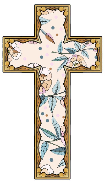 İllustration of Easter Religious cross