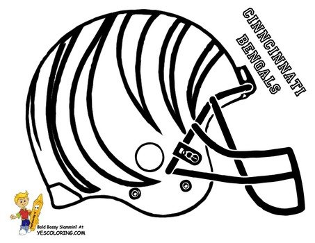 Bengals Football Helmet Coloring Page