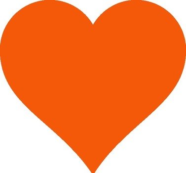 Orange Heart Clip Art N4