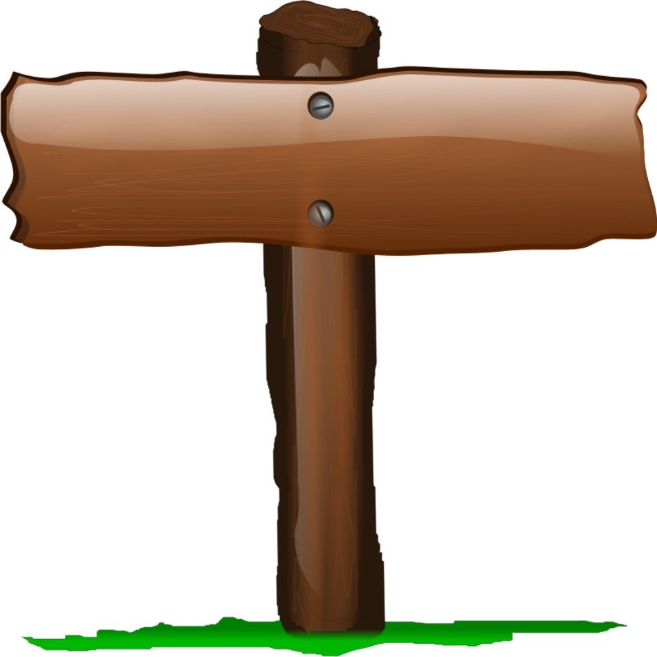 Wood Sign Clip Art N10