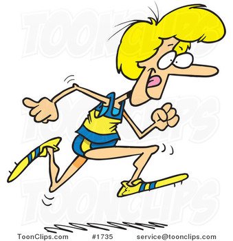 Running Track Cartoon