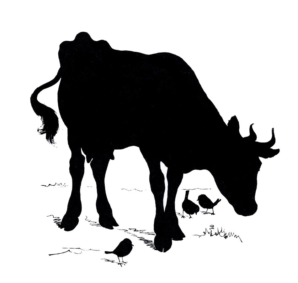Vintage Cow Silhouette