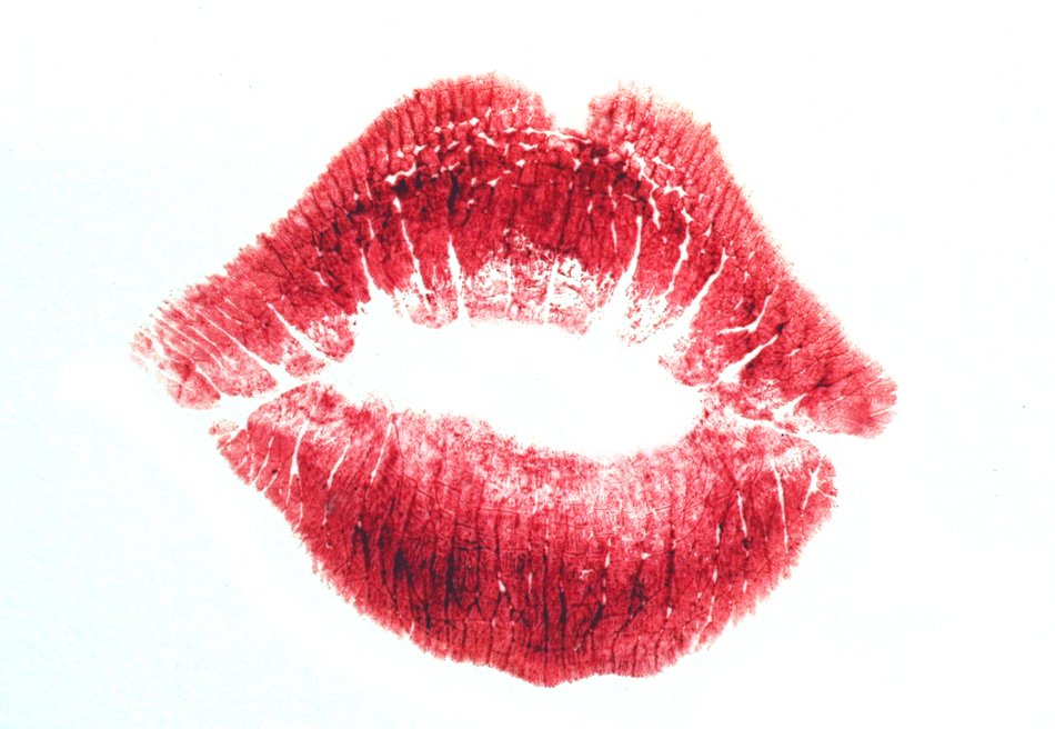 red lipstick on a transparent background