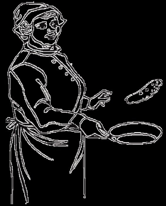 Pancakes Coloring Book Page