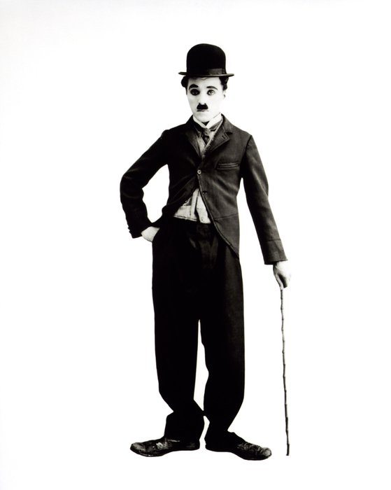 picture of charl chaplin on a white background