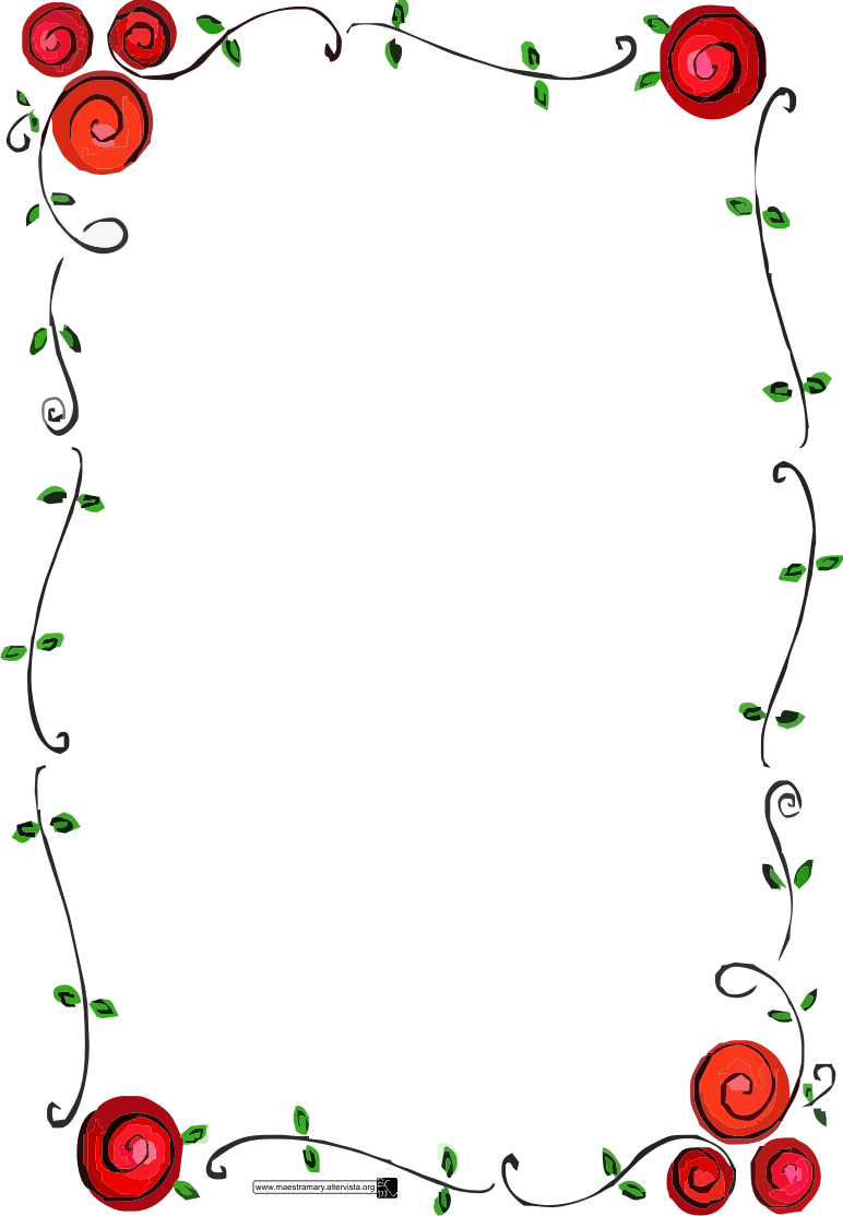 Rose Border Clip Art drawing free image download