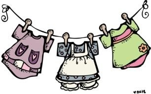 Clip art of Clothes Line