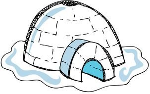 Eskimo Igloo Clip Art drawing