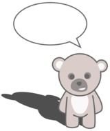 Cute Teddy Bear And Speech Bubble Clipart