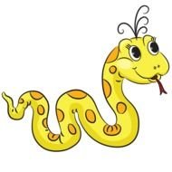 Cute cartoon snake clipart