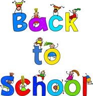 Back To School banner Clip Art drawing