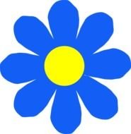 Blue Cartoon Flower Clip Art